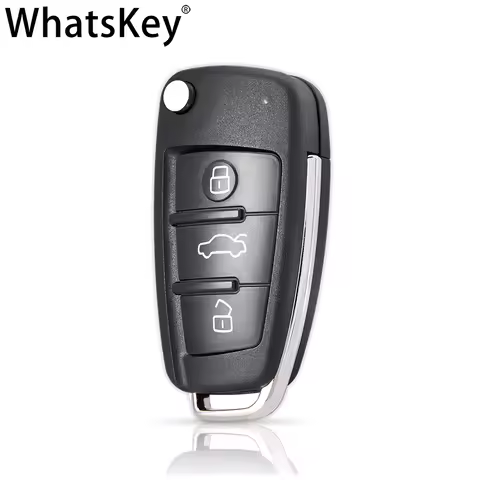 WhatsKey Top Quality 3 Buttons Flip Car Key Remote Folding Key Cover Shell Fob Case Key For Audi TT 
