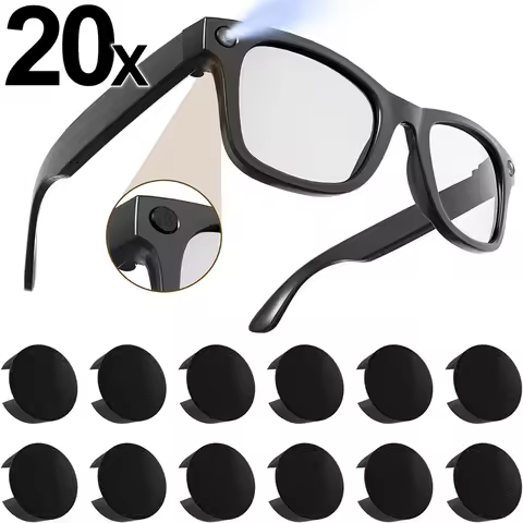 Low-Tack LED Light Blocking Sticker Restickable Silicone Glasses Side Shields Baffle for Ray Ban Met