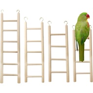 GXXMEI 4PCS Mainan Burung - Mainan Memanjat Tangga Kayu untuk Burung Parkit, Burung Beo, Burung Kaka