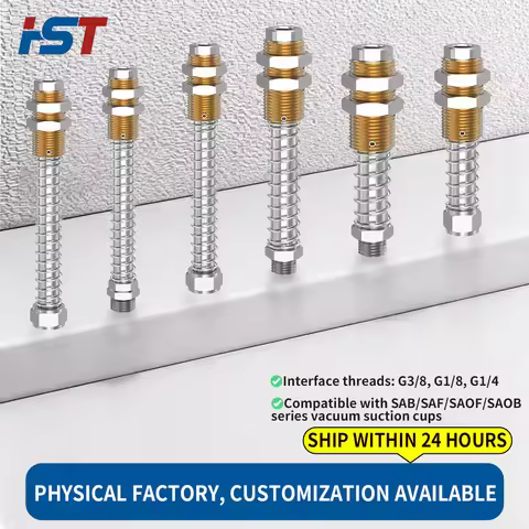 HST Vacuum Suction Cup Fitting FSTE G1/8 G1/4 G3/8 Spring Buffer Bracket M20x1.5 AG25 AG50 AG75 Pneu