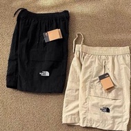 外國預訂 2色選 the north face 刺繡logo 機能風 拉鍊口袋 短褲