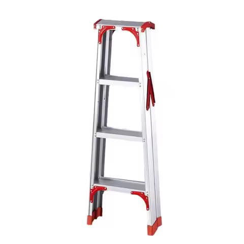 Ladder Household aluminum alloy thickened herringbone ladder Indoor telescopic portable aluminum lad