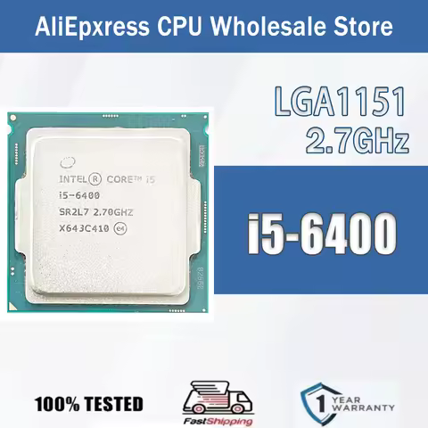 Intel Core i5-6400 4 Core 4 Thread 2.70GHz 65W 6MB Cache 14nm LGA1151 SRBY7 DDR4-2133 MHz Skylake HD