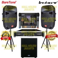 NEW Paket sound system Baretone 15 inch + subwoofer aktif Betavo 15