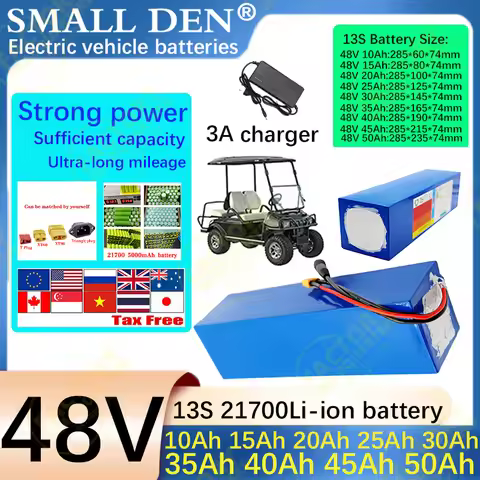 48V 10AH 15AH 20AH 25AH 30AH 35AH 40AH 45AH 50AH 21700lithium battery pack with built-in BMS 2500W r