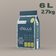 Chawa ทรายแมวเต้าหู้และผักตบชวา Organic100% ขนาด 6 ลิตร (2.7กก)