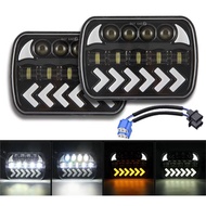 LED Headlight box 6×7 Inch Headlight Halo DRL for Jeep Wrangler YJ Cherokee XJ H6014 H6052 H6054