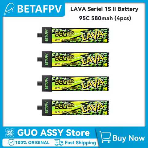 BETAFPV LAVA II 1S 580mah Battery For Air65, Meteor65 Pro Air75 Meteor75 Pro Whoop FPV Drones Parts