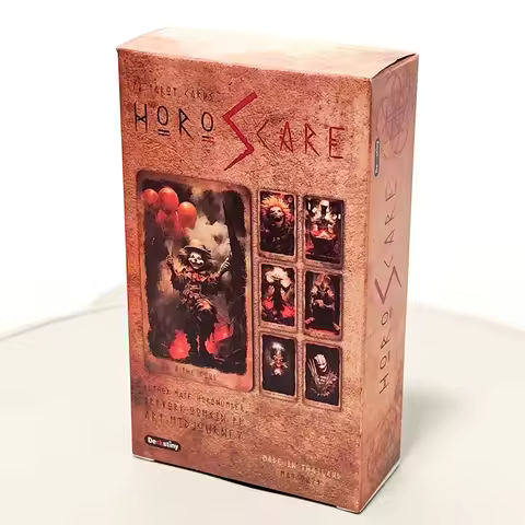 HOROSCARE Tarot 12*7cm: A Cinematic Horror & Nightmare Themed 78-Card Tarot Deck Double-embossed Car