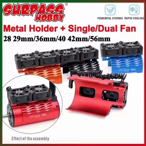 SURPASS 28/29mm 36mm 40/42mm 56mm Motor Cooling Fan Metal Heat Sink Holder 8.4V for 1/12 1/10 1/8 1/