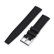 19mm MILTAT Tropical QR Style Black Black Rubber Pro FKM Rubber Strap for Universal Watch