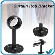 WAY2TOP 2Pcs Bedroom Stainless Steel Ceiling-Mount Curtain Rod Bracket Clothes Hanging Wardrobe Tube Rail Holder