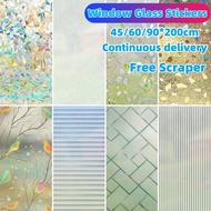 Window Privacy Film Rainbow 3D Decorative Glass Vinyl Stained Glass Decals Static Cling Window Stick