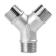 DN8/DN15/DN20 male+male+Female Threaded 3 Way Tee Y Pipe Fitting 1/4" 1/2" 3/4"  BSPT Threaded 304 S