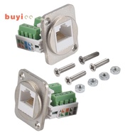 2PCS RJ45 Panel Mount  Terminal Adapter, RJ45/8P8C Female Panel Mount Connector, RJ45 Solderless Ter