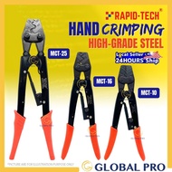 RAPID-TECH HAND CRIMPING TOOLS 1.25mm–25mm Cable Wire Electrical Insulated Terminals Crimper Plier MCT-10/MCT-16/MCT-25