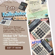 TOMBOL UV Sticker Tattoo Sticker Citizen Calculator Button Number Calculator Number Symbol Calculato