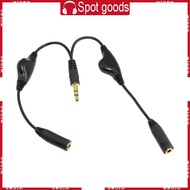 WIN Headphone Y Splitter 3 5mm Y Splitter Headset Splitter Cable for Game Headset with Volumes Contr