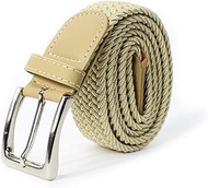 Unisex Elastic Fabric Belt Braided: 25 mm Wide Elastic Braided Belt Stretch Belt for Men and Women L