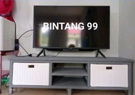 ( Ready Stok)Lemari Rotan Sintetis 2 Laci DVD Meja TV Rotan Minimalis Murah