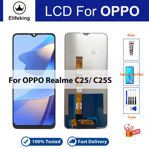 For Oppo A16S Realme LCD Realme C25 C25S A16 LCD Display Touch Screen Assembly Replacement 100% Test