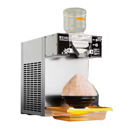 Commercial Milk Snow Bingsu Ice Shaver Machine Full Automatic Snow Flakes Ice Machine Korean Bingsu 