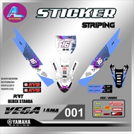Sticker SETRIPING  VEGA R OLD/LAMA / FIZ R RBT MODIF TERBARU  BEBEK MODIF SUPERMOTO YZ CRF KLX RBT new terbaru MOTOR TRABAS AL vol 001
