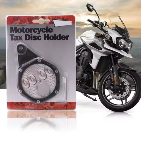Motorcycle- Moped- Tax Disc Holder Motorbike Waterproof Tax Disc Permit Holder Aluminum Tax Disc Hol