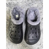 Black Clog Fur Shoes.