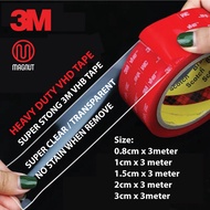 3M VHB Tape 3M Double Sided Tape  / 3meter long / High Temp Transparent Acrylic Foam Tape / Acrylic 