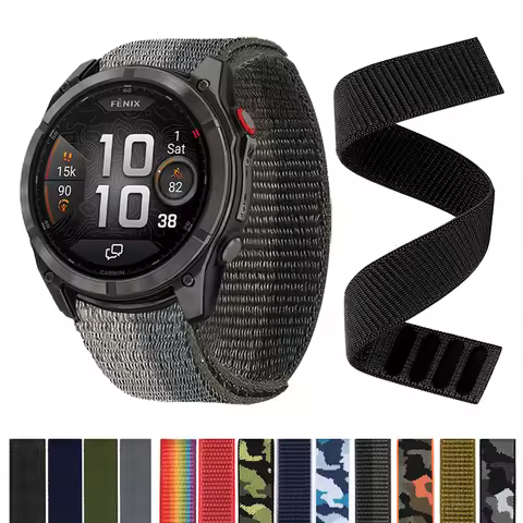 22mm 26mm QuickFit Nylon Loop Strap For Garmin Fenix 8pro E 7X 6 PRO Band For Garmin Tactix 8 Delta 