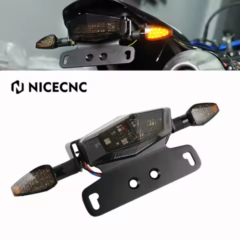 NICECNC For SUZUKI DRZ 400 SM DR-Z400SM 05-24 DR-Z400S 00-24 LED Rear Stop Brake Lamp License Plate 