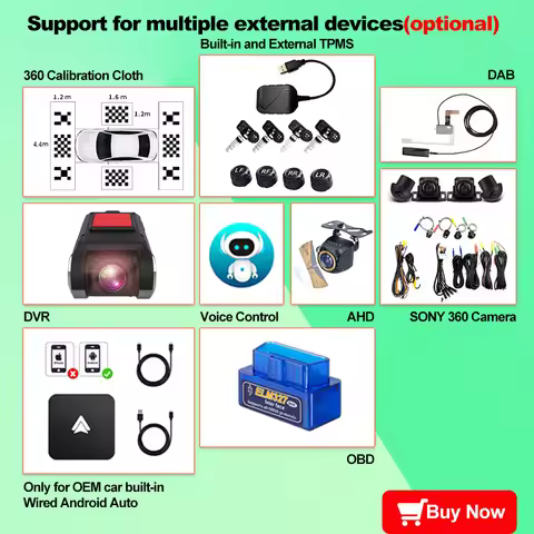 Android 13 FOR DAB+ DVR TPMS CARPLAY OBD 360 Cameras For Autoradio Lettore DVD Sistema Di Monitoragg