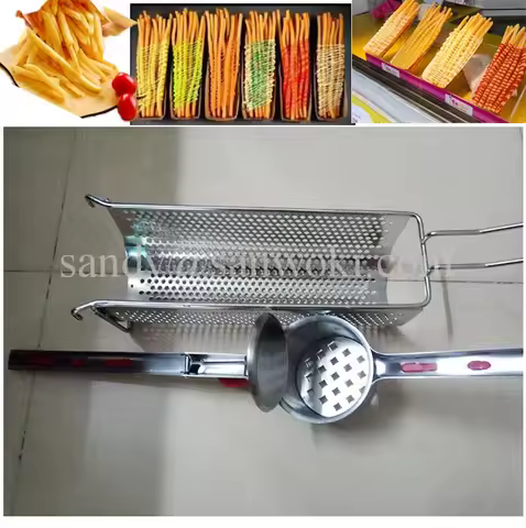 Manual press Fried Potato French Fries & Chips Cutter Dispenser Super Long French Fries Makers Machi