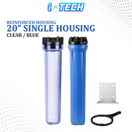 Heavy Duty 20" Water Filter Housing 20 Inches Blue Filter Housing with PP Sediment - Free Bracket & 