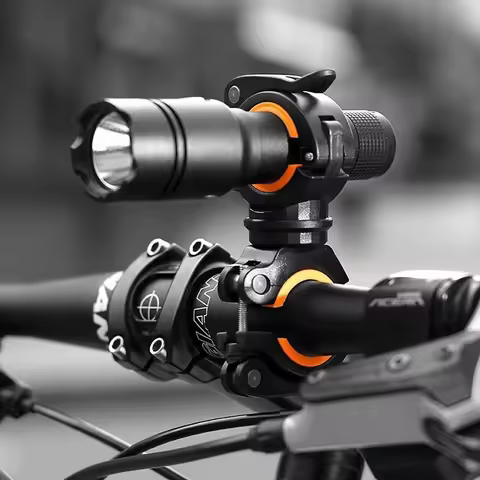 Convenient Bicycle Light Bracket, 360° Rotating Bracket, 3-Speed Adjustable, LED Headlight Bracket,