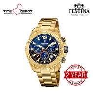 Festina F20684/2 Chronograph Gold Stainless Steel Strap Watch For Men