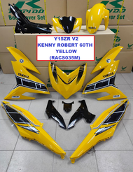 COVERSET Y15ZR V2- KENNY ROBERT 60TH  YELLOW RAPIDO BODY COVER SET YAMAHA YSUKU Y15 MOTOR ACCESSORIES WARNA KUNING GLOSSY (RACS035M)