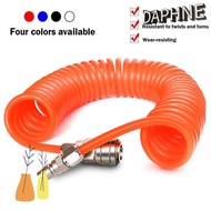 DAPHS PU Air Compressor Hose, Flexible PU Air Compressor Hose Tube, Plug Air Fittings With Connector