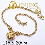 JIN JING RANTAI TANGAN SAUH WITH LOVE EMAS 916 TULEN 2.70g-2.94g