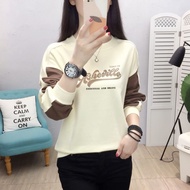2026 Fashion 2026 Autumn Long-Sleeved t-Shirt Women Loose Slimmer Look Bottoming Shirt Pure Cotton T