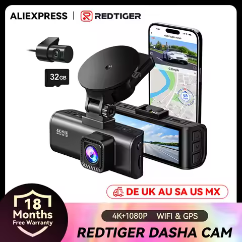 REDTIGER F7NP 4K Dash Camera for Cars 3.18” IPS Screen Mini Dash Cam Recorder Car Dvr for 24H Parkin