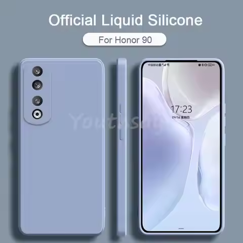 For Honor 90 Case Silicone Liquid For Honor 90 Pro Cover Plain Rubber TPU Protector Phone Case Honor