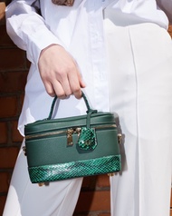 Xotique Capri  Python  Bag Green