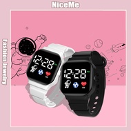 [READY STOCK]Led Smart Watch Electronic Wrist Watch Digital Smart Sport Watch Square Large Dial Kids