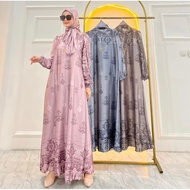 Armany silk Gamis RN mayung hijab set