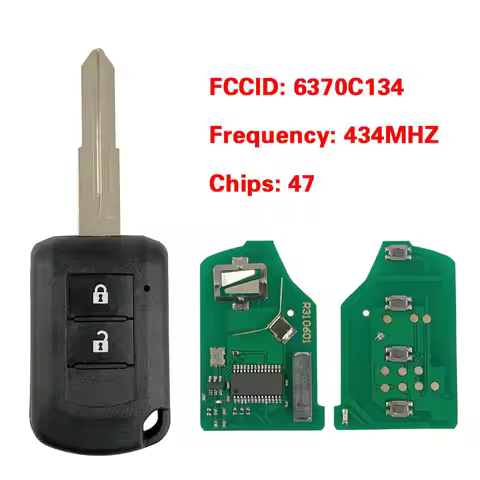 DIYKEY 2B Remote Key Fob 434MHz ID47 Chip for Mitsubishi Eclipse Cross GK1W/2W/9W 2017 2018 2019 202