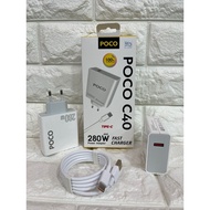 Original Charger 100 poco C40 Fast Charging 280W Charger Original
