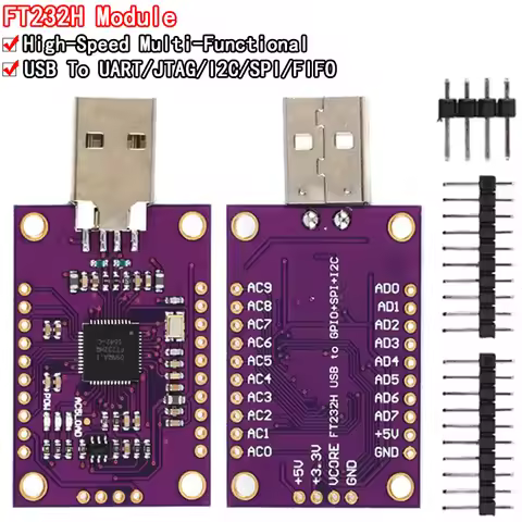 MCU FT232H USB to JTAG UART FIFO SPI I2C High Speed Multifunction FT232H Serial Port Module