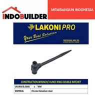 LAKONI PRO KUNCI RING DOUBLE RATCHET SCAFFOLDING 19 X 21 MM / CONSTRUCTION WRENCH